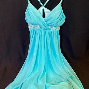 Blue City triangle flowy dress